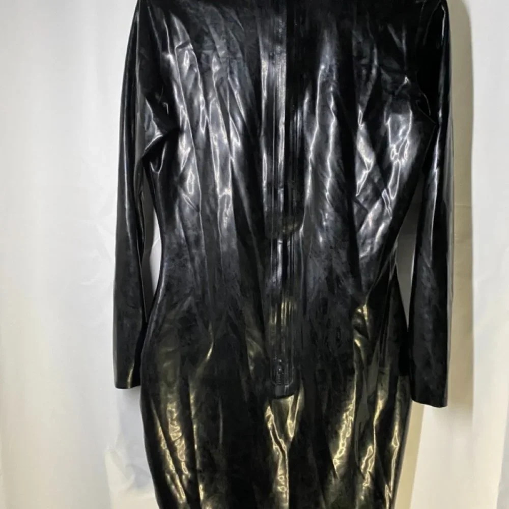 Latex Stripped Dress by Rubber Eva - Picture 5 of 15